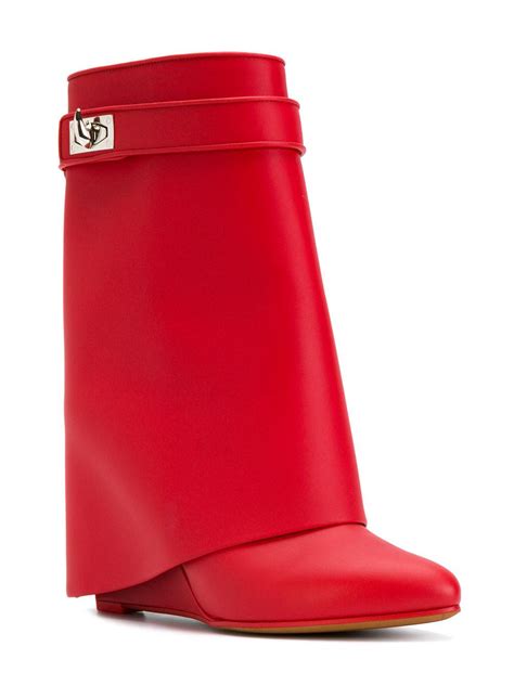 givenchy shark lock boots red|givenchy shark boots on sale.